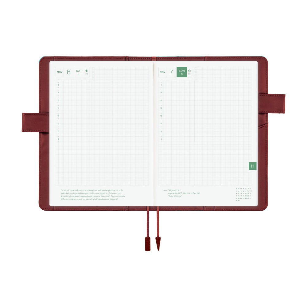 Hobonichi Techo Cover Cousin A5 - Colors: Misty Cedar - Famous | Online Store