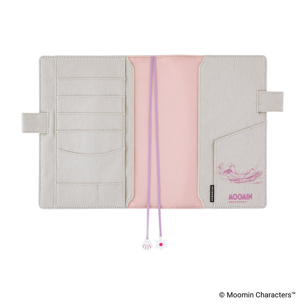 Hobonichi Techo Cover Cousin A5 - Moomin: My Yard (Pink Gray) - Famous | Online Store
