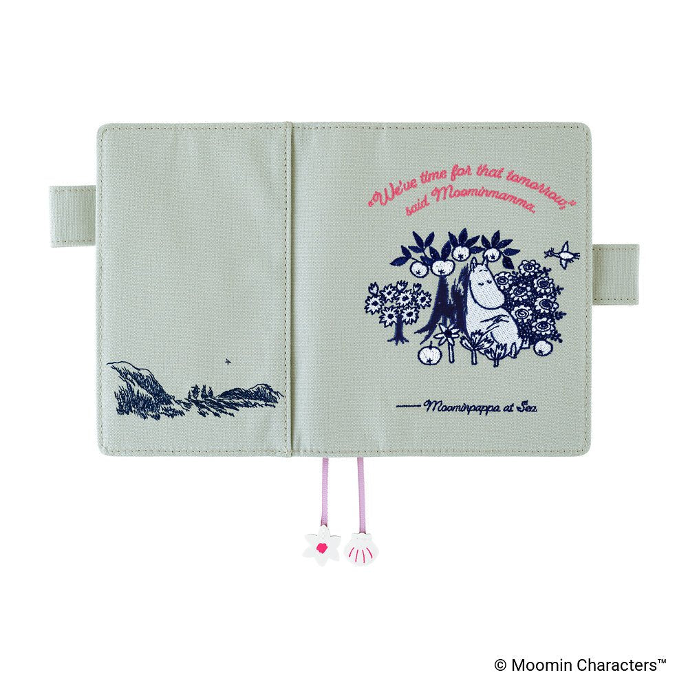 Hobonichi Techo Cover Original A6 - Moomin: My Yard (Pale Mint) - Famous | Online Store