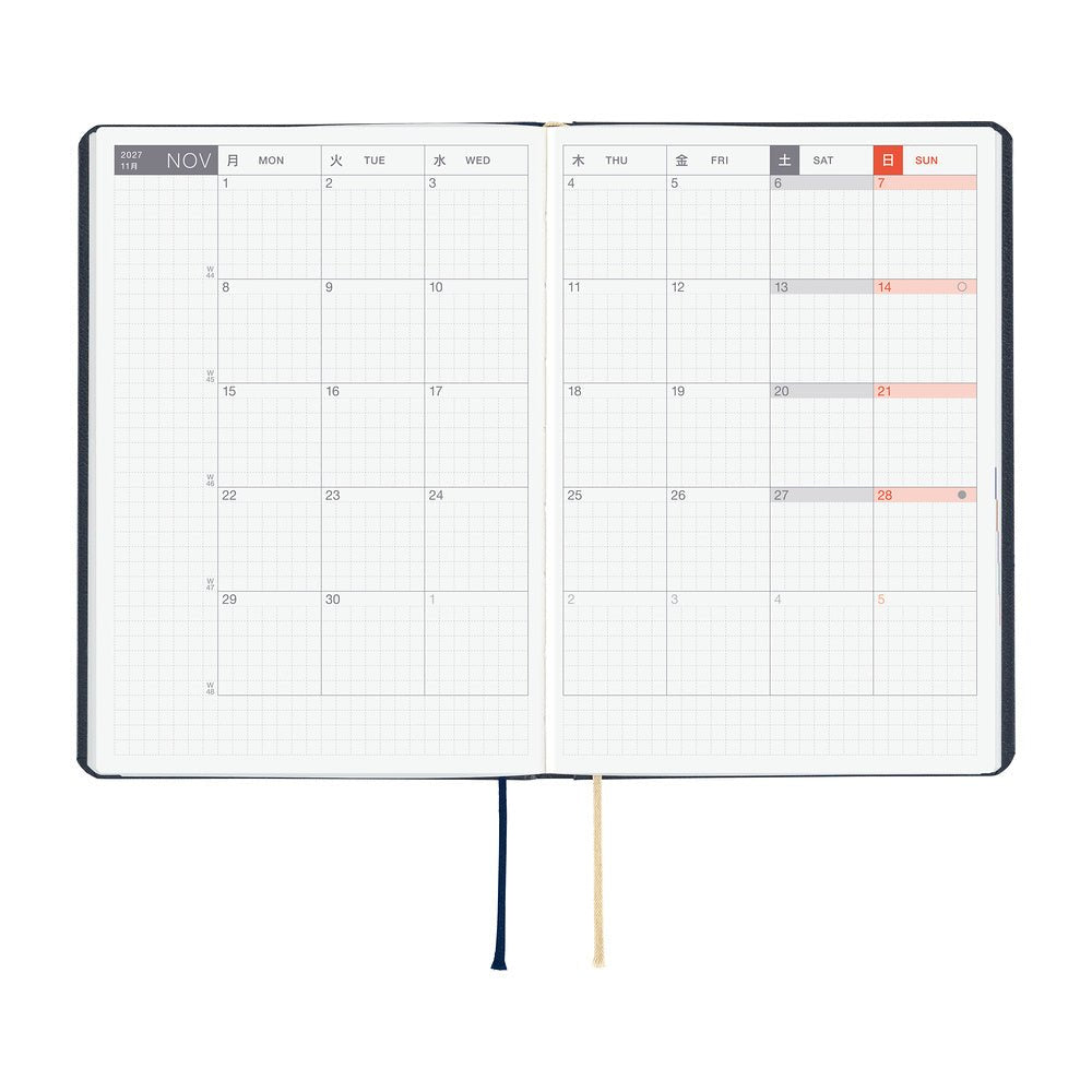 Hobonichi Techo HON A5 2027 - Slash (Navy) - Famous | Online Store
