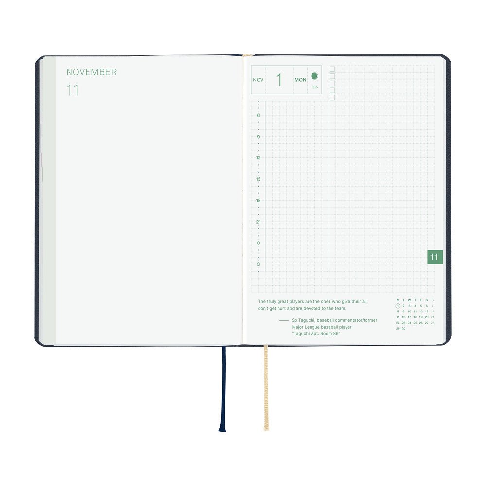 Hobonichi Techo HON A5 2027 - Slash (Navy) - Famous | Online Store