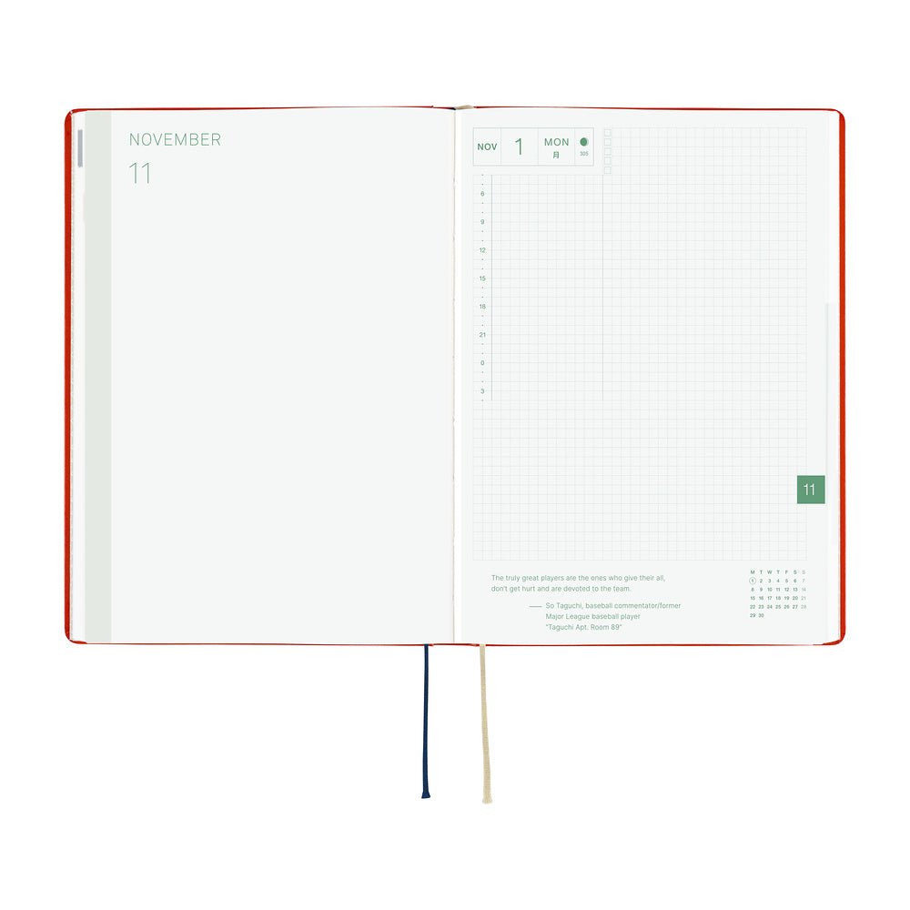 Hobonichi Techo HON A6 2027 - Yumi Kitagishi: White Cat and Rabbit's Tea Room - Famous | Online Store