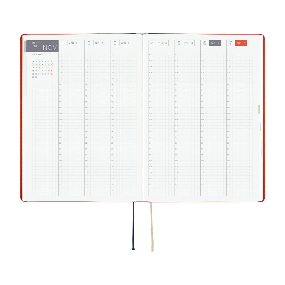 Hobonichi Techo HON A6 2027 - Yumi Kitagishi: White Cat and Rabbit's Tea Room - Famous | Online Store