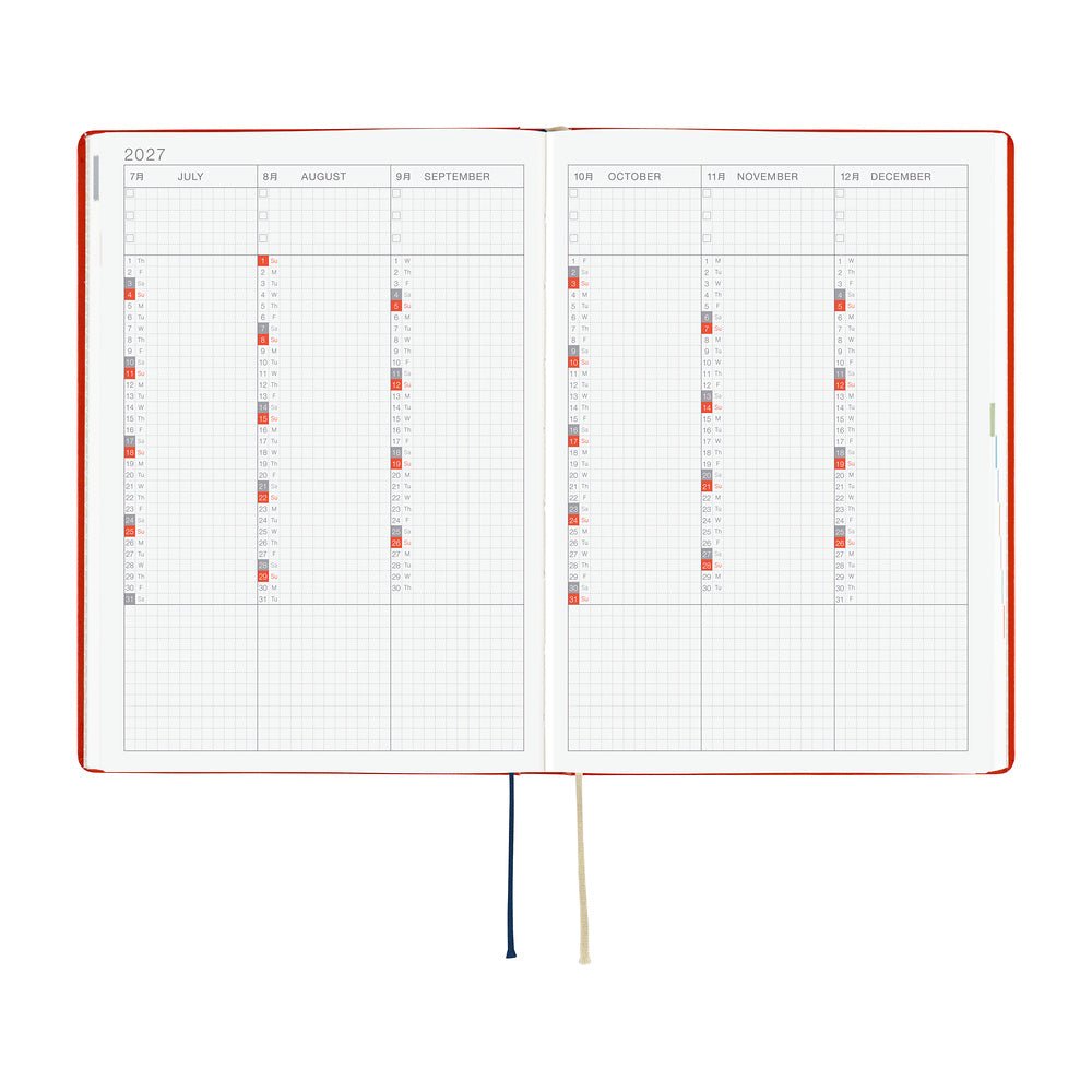 Hobonichi Techo HON A6 2027 - Yumi Kitagishi: White Cat and Rabbit's Tea Room - Famous | Online Store