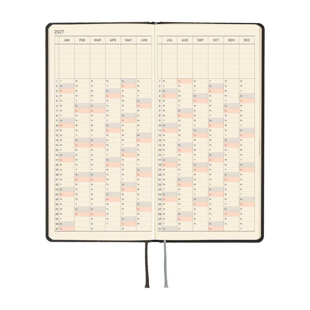 Hobonichi Techo Weeks 2027 - Paper Series: Black Argyle - Famous | Online Store