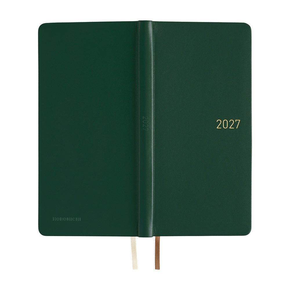 Hobonichi Techo Weeks 2027 - Leather: Forest Green - Famous | Online Store