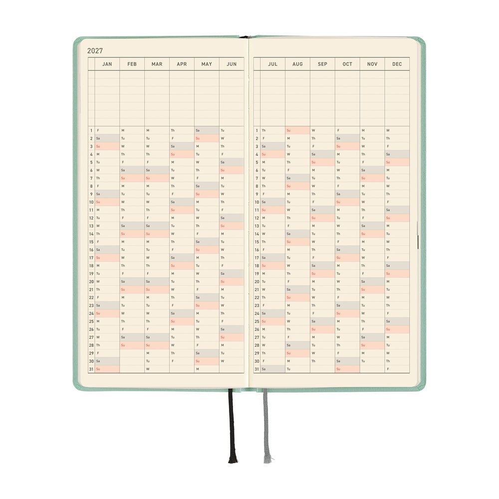 Hobonichi Techo Weeks 2027 - Paper Series: Frosty Jade - Famous | Online Store