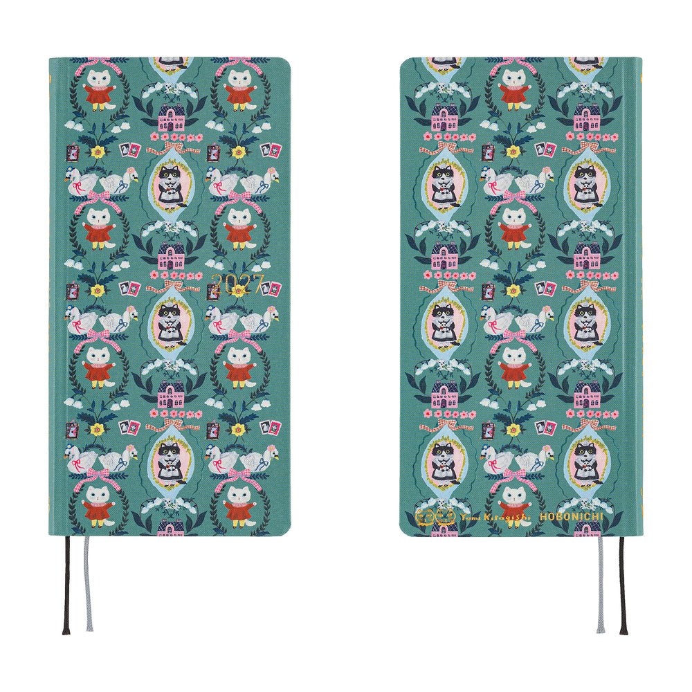 Hobonichi Techo Weeks 2027 - Yumi Kitagishi: White Cat Wallpaper - Famous | Online Store