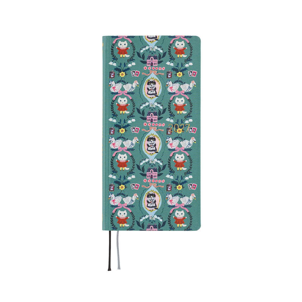 Hobonichi Techo Weeks 2027 - Yumi Kitagishi: White Cat Wallpaper - Famous | Online Store