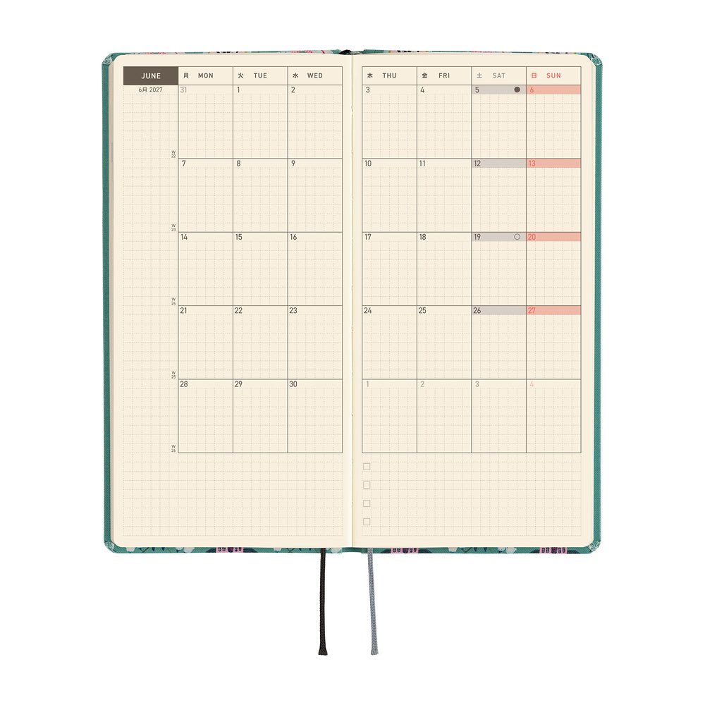 Hobonichi Techo Weeks 2027 - Yumi Kitagishi: White Cat Wallpaper - Famous | Online Store