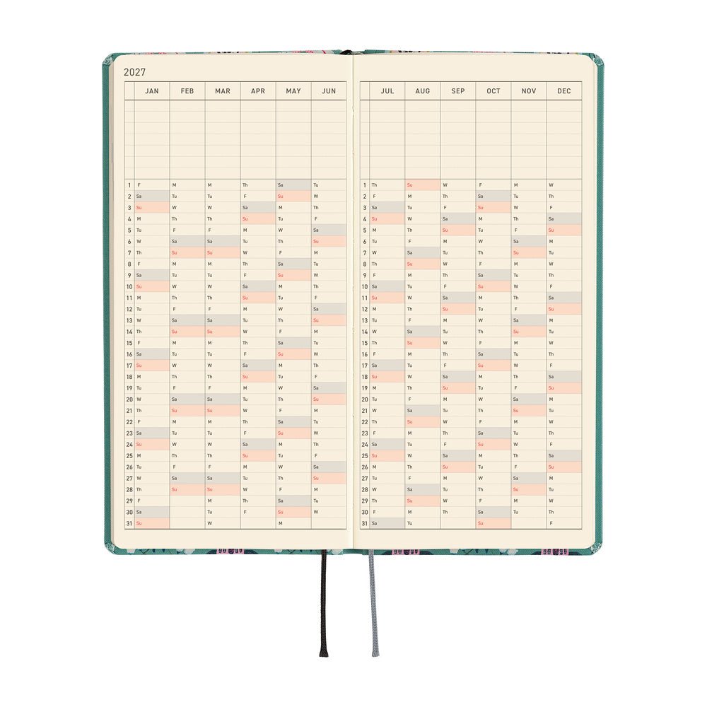 Hobonichi Techo Weeks 2027 - Yumi Kitagishi: White Cat Wallpaper - Famous | Online Store