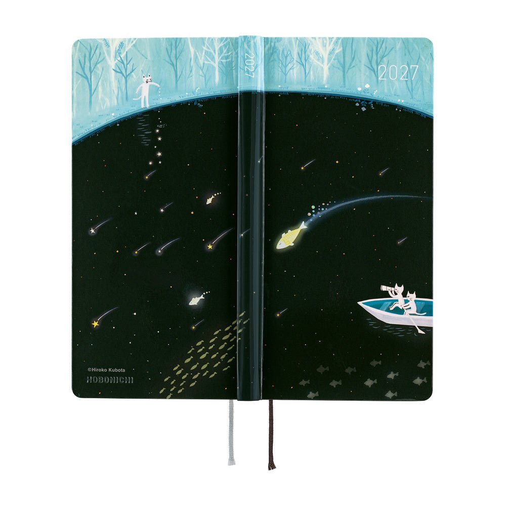 Hobonichi Techo Weeks 2027 - Hiroko Kubota: Meteor Shower in the Light Blue Forest - Famous | Online Store