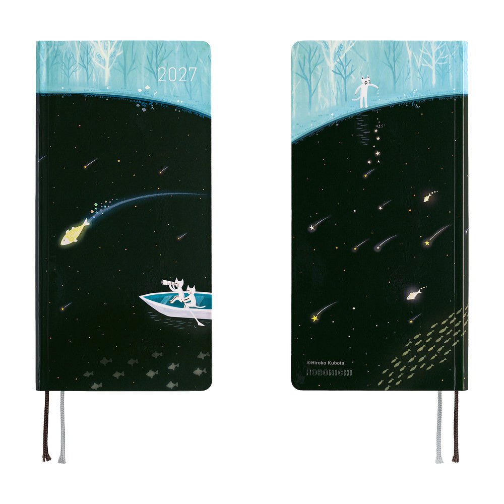 Hobonichi Techo Weeks 2027 - Hiroko Kubota: Meteor Shower in the Light Blue Forest - Famous | Online Store