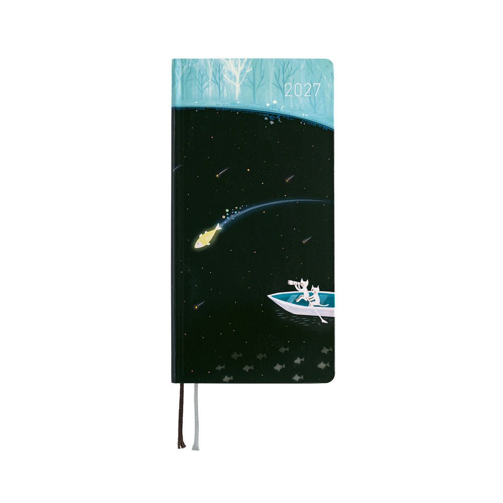 Hobonichi Techo Weeks 2027 - Hiroko Kubota: Meteor Shower in the Light Blue Forest - Famous | Online Store
