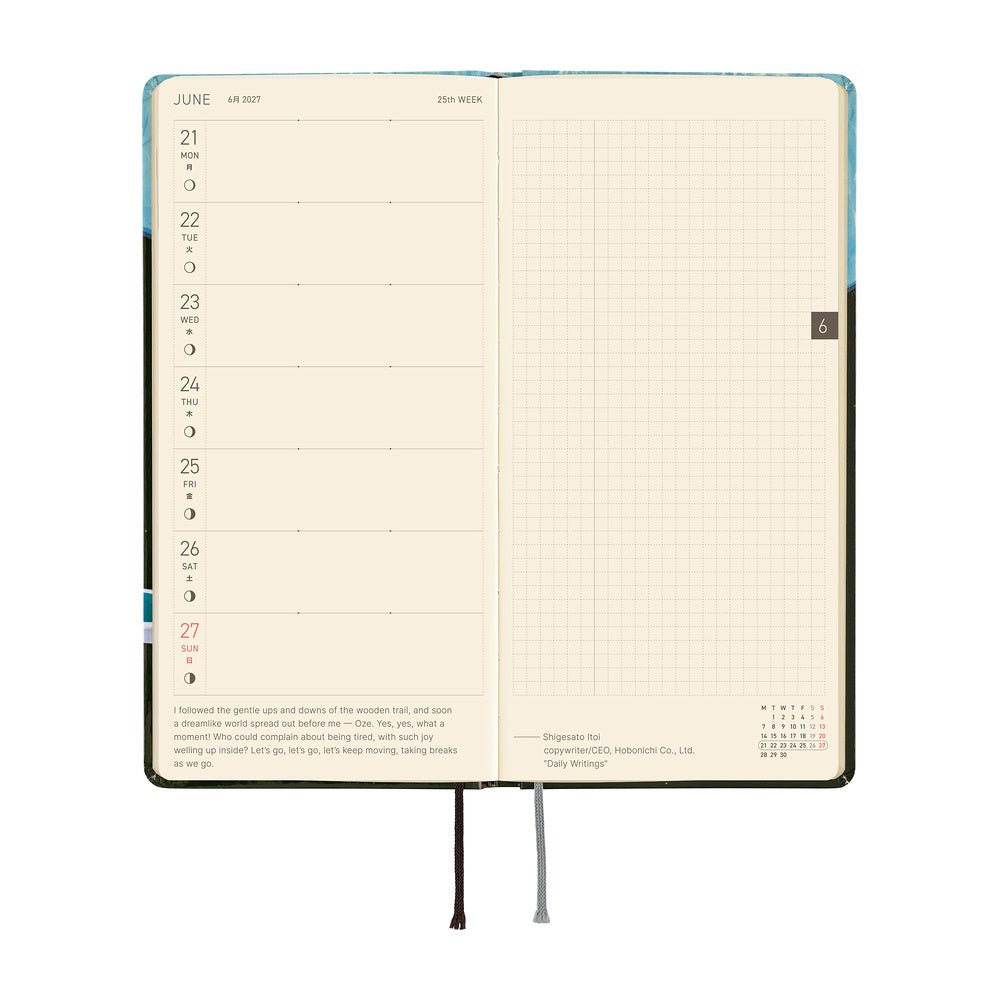 Hobonichi Techo Weeks 2027 - Hiroko Kubota: Meteor Shower in the Light Blue Forest - Famous | Online Store
