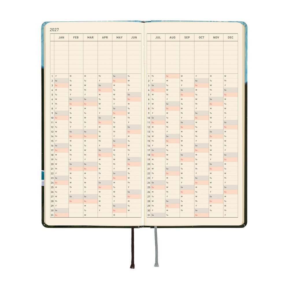 Hobonichi Techo Weeks 2027 - Hiroko Kubota: Meteor Shower in the Light Blue Forest - Famous | Online Store