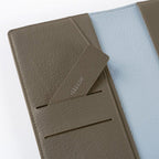 Hobonichi Techo Weeks Cover - Leather: Taut (Gray & Light Blue) - Famous | Online Store