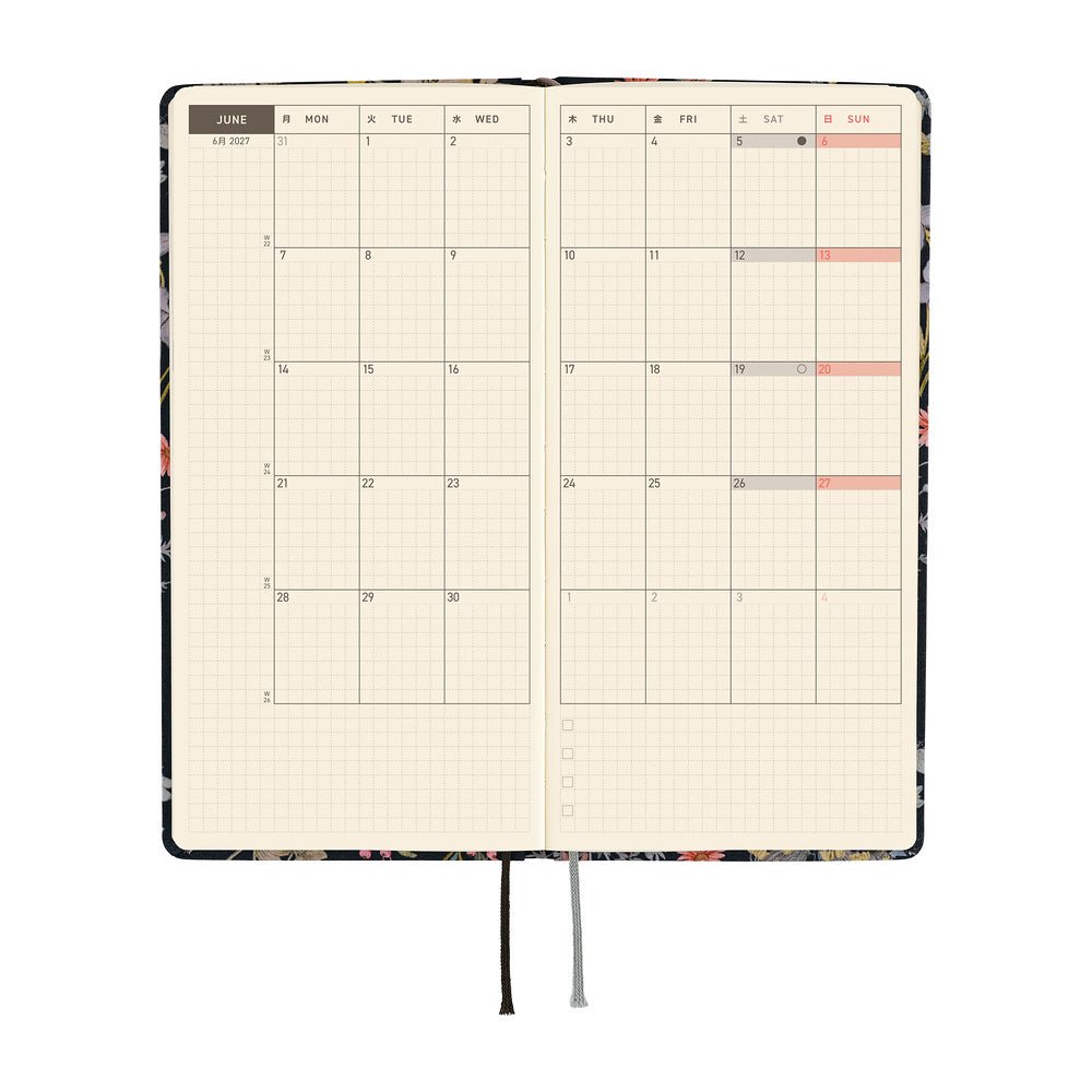 Hobonichi Techo Weeks 2027 - Liberty Fabrics: Floral Remedy - Famous | Online Store