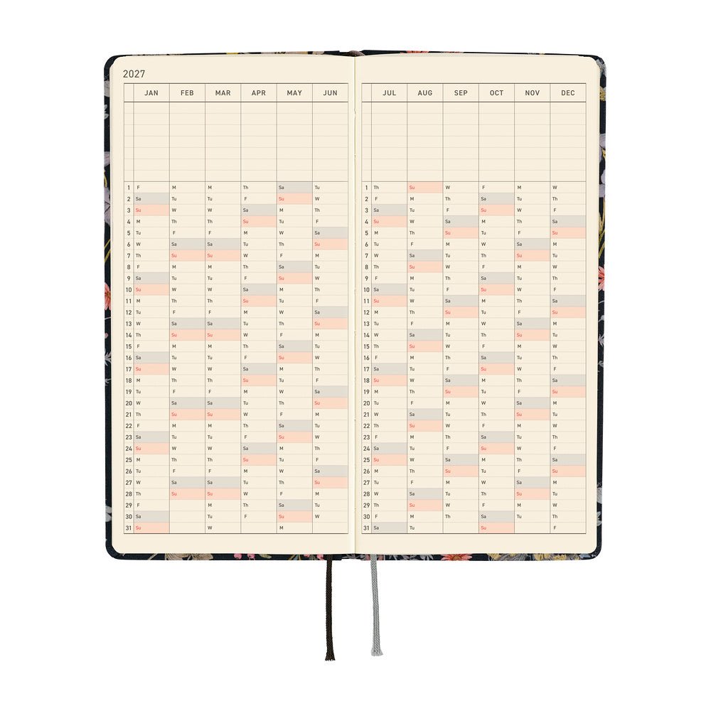 Hobonichi Techo Weeks 2027 - Liberty Fabrics: Floral Remedy - Famous | Online Store
