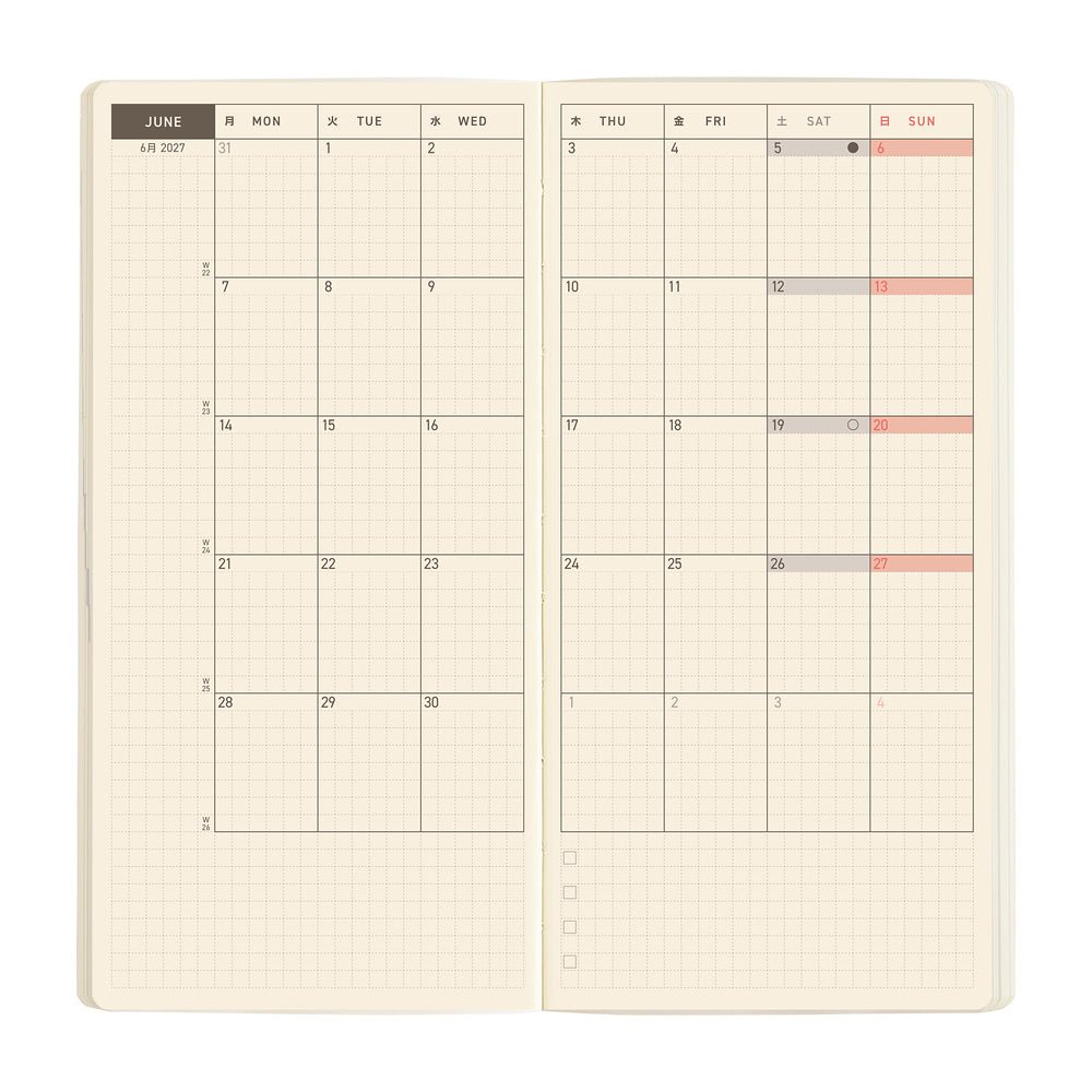 Hobonichi Techo Weeks Mega 2027 - Sneaker: Mandarin Orange - Famous | Online Store