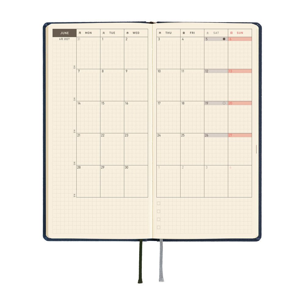 Hobonichi Techo Weeks Mega 2027 - Colors: Midnight Blue - Famous | Online Store