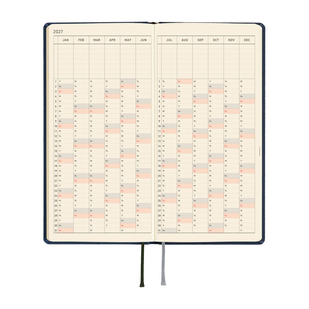 Hobonichi Techo Weeks Mega 2027 - Colors: Midnight Blue - Famous | Online Store