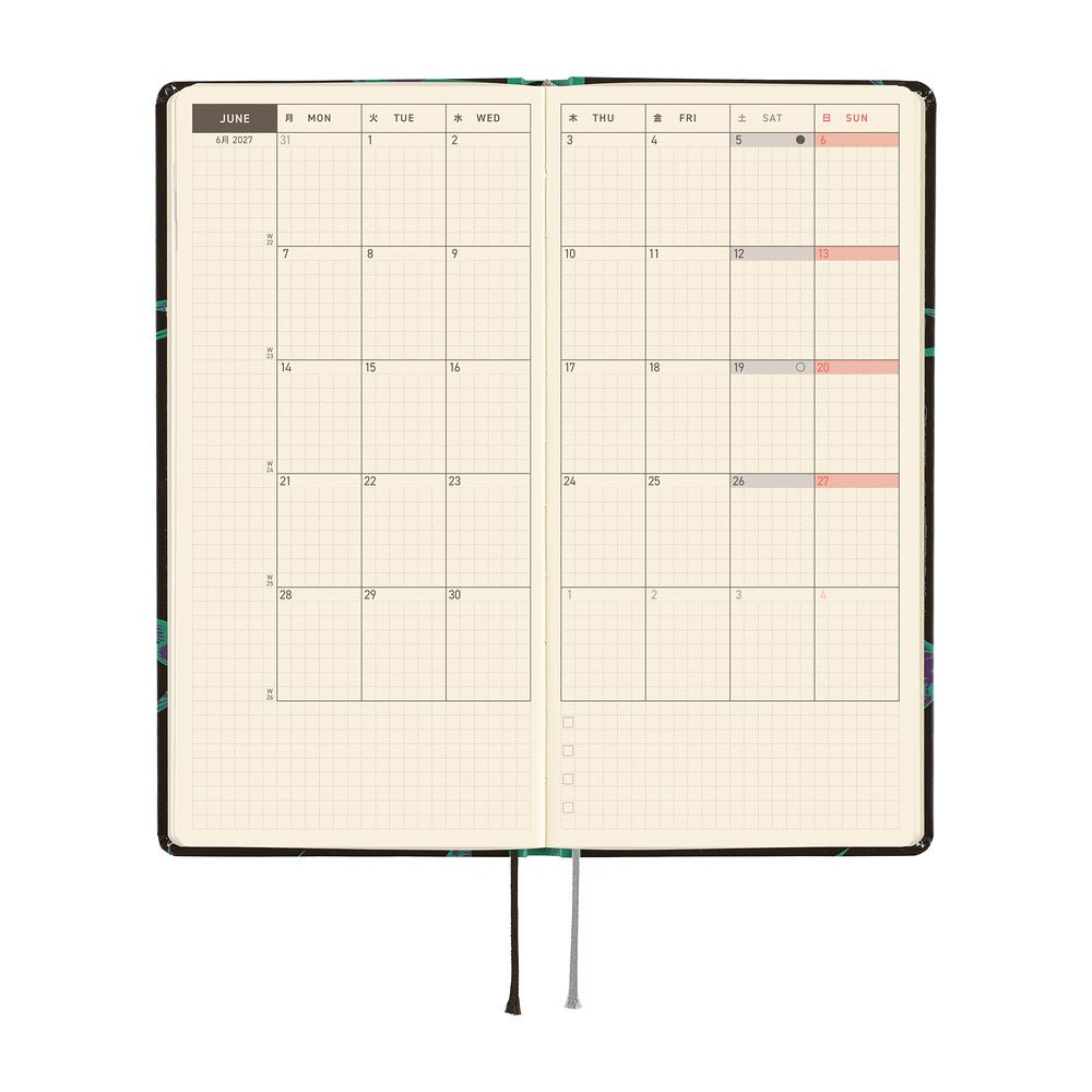 Hobonichi Techo Weeks 2027 - Natal Design: Lucky Swallow - Famous | Online Store