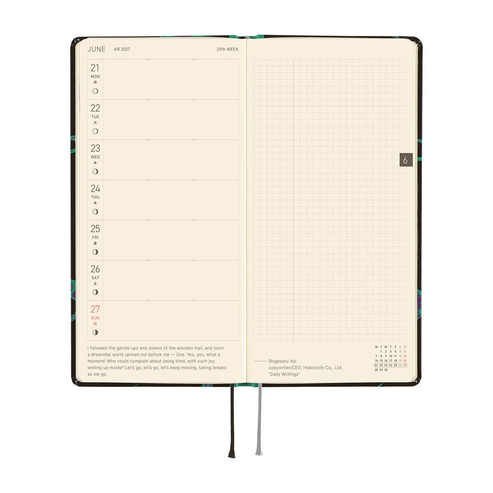 Hobonichi Techo Weeks 2027 - Natal Design: Lucky Swallow - Famous | Online Store