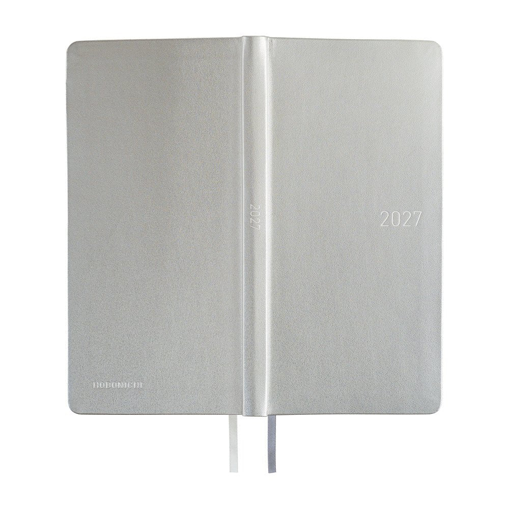Hobonichi Techo Weeks 2027 - Leather: Noble Silver - Famous | Online Store