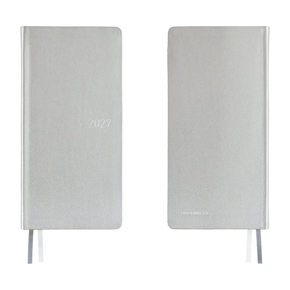 Hobonichi Techo Weeks 2027 - Leather: Noble Silver - Famous | Online Store