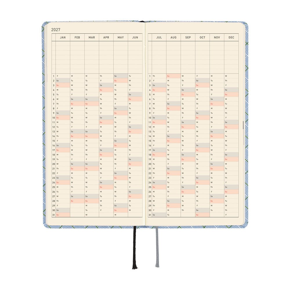 Hobonichi Techo Weeks 2027 - Shirt Fabric: Graph Plaid - Famous | Online Store