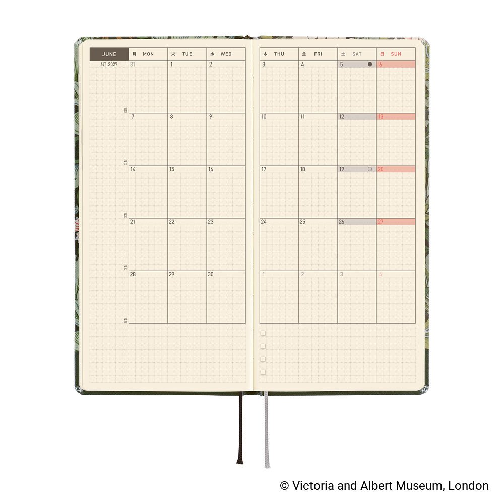 Hobonichi Techo Weeks 2027 - V&A Series: Leicester - Famous | Online Store