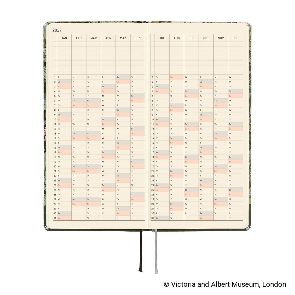 Hobonichi Techo Weeks 2027 - V&A Series: Leicester - Famous | Online Store