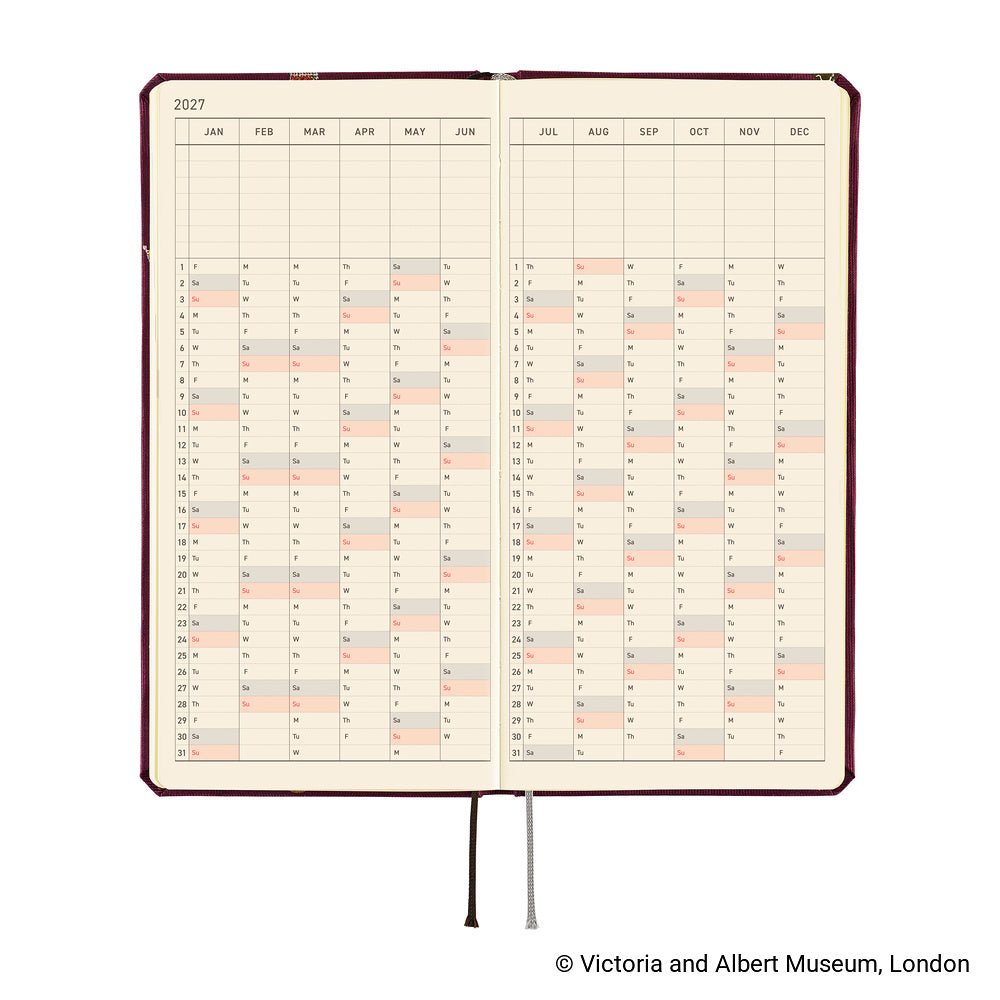 Hobonichi Techo Weeks 2027 - V&A Series: Welcome to the V&A - Famous | Online Store