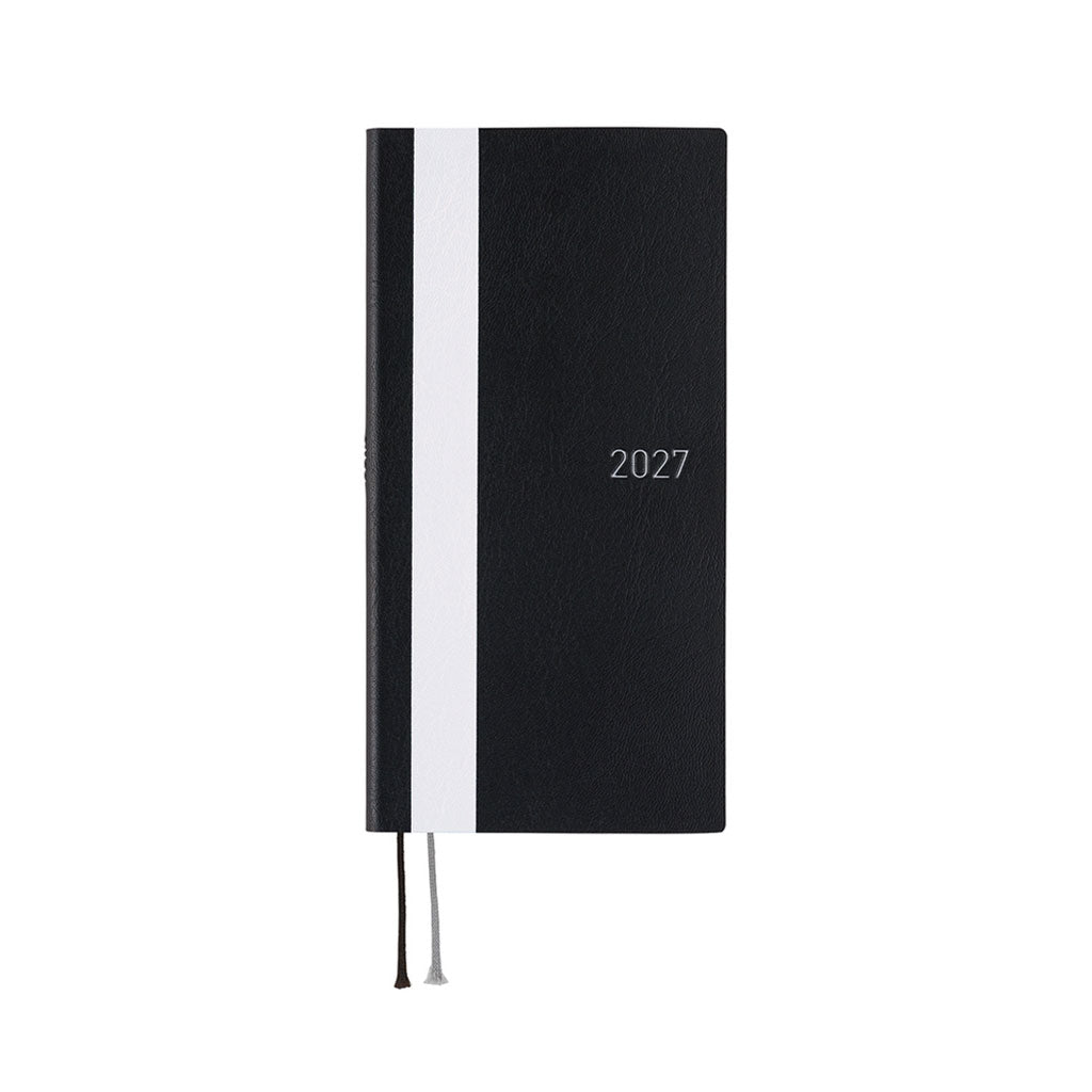 Hobonichi Techo Weeks 2027 - White Line: Black - Famous | Online Store