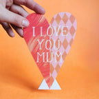 I Love You Mum Heart Card - Famous | Online Store