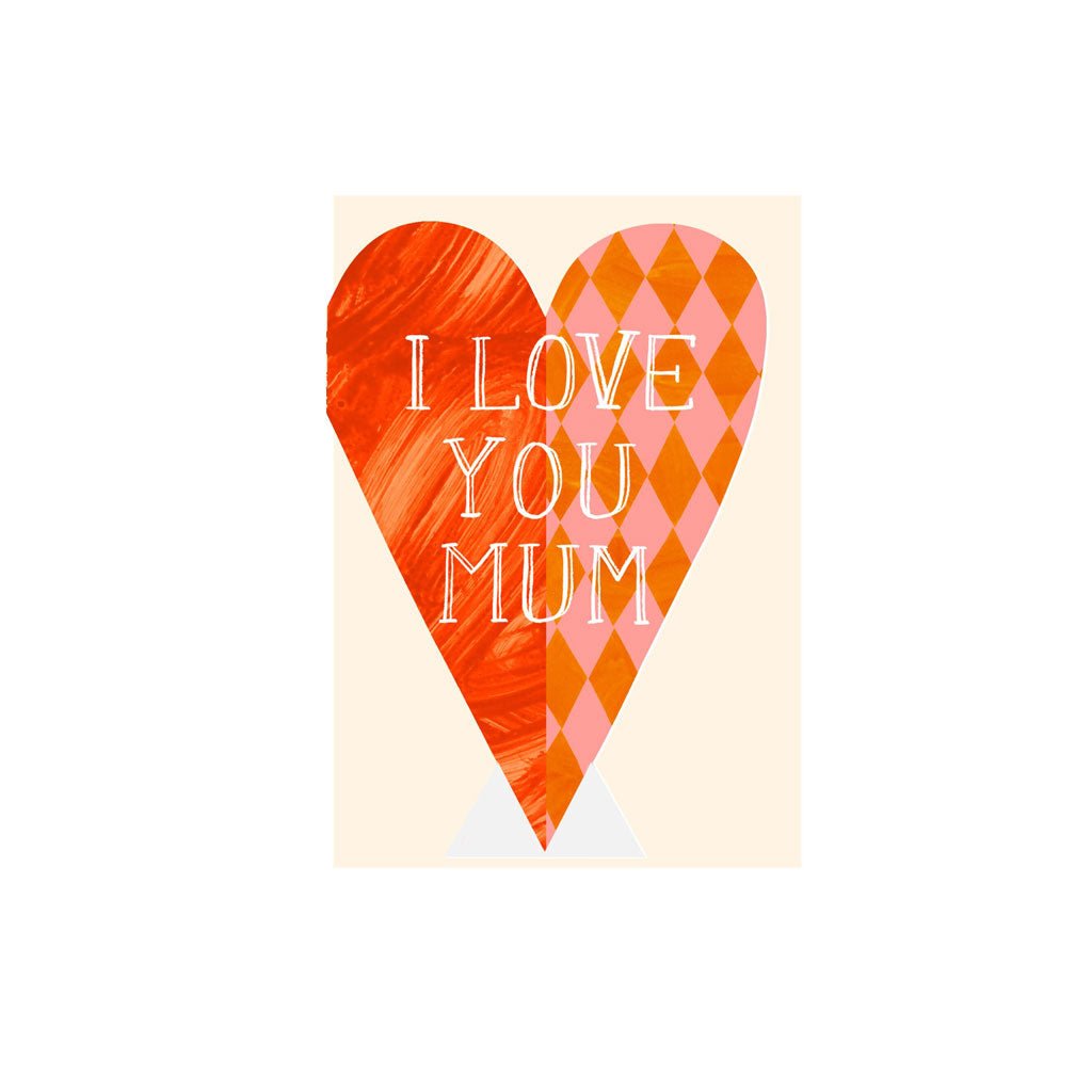 I Love You Mum Heart Card - Famous | Online Store