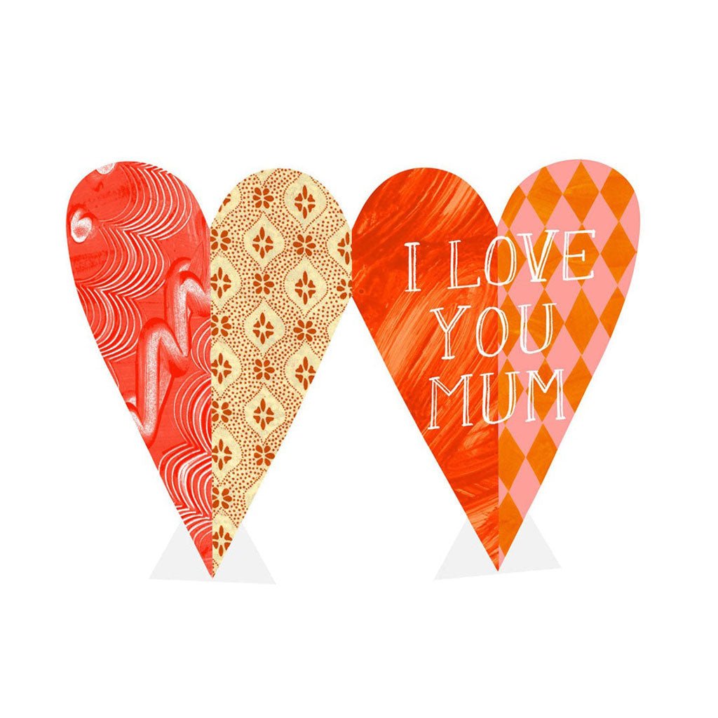 I Love You Mum Heart Card - Famous | Online Store