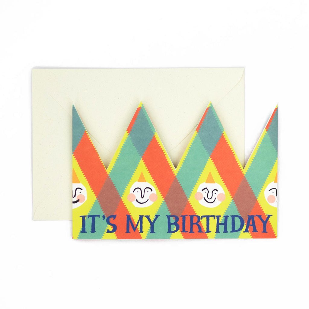 It's My Birthday Party Hat Card - Famous | Online Store