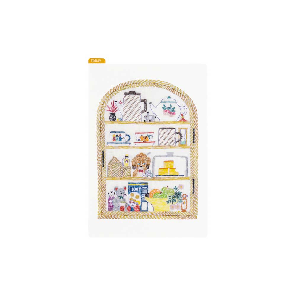 iyo okumi: Hobonichi Pencil Board for A6 Size - Happy Tea Time - Teapot Shelf - Famous | Online Store
