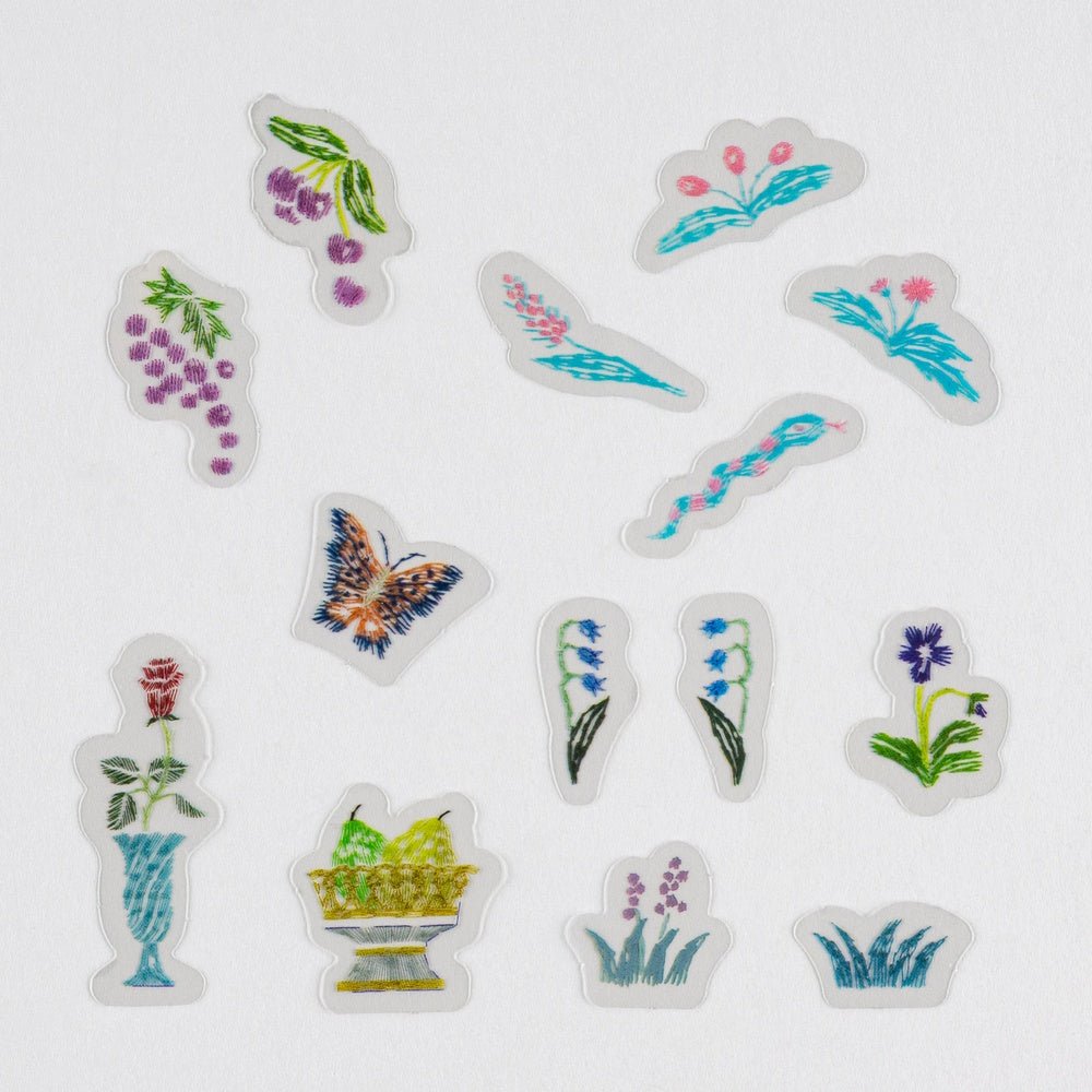 iyo okumi: Transparent Embroidery Sticker Set - My Garden - Famous | Online Store