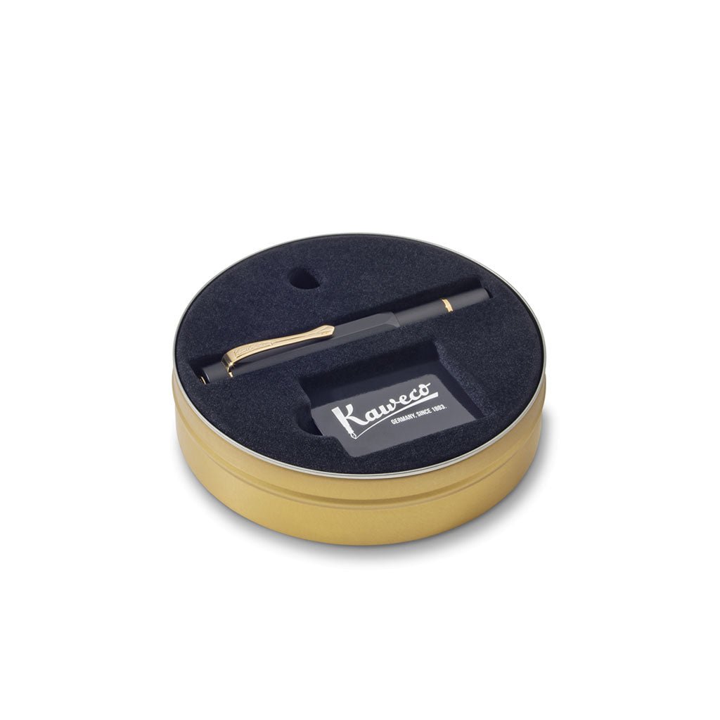Kaweco Piston Sport AL Fountain Pen in Black/Gold - Famous | Online Store