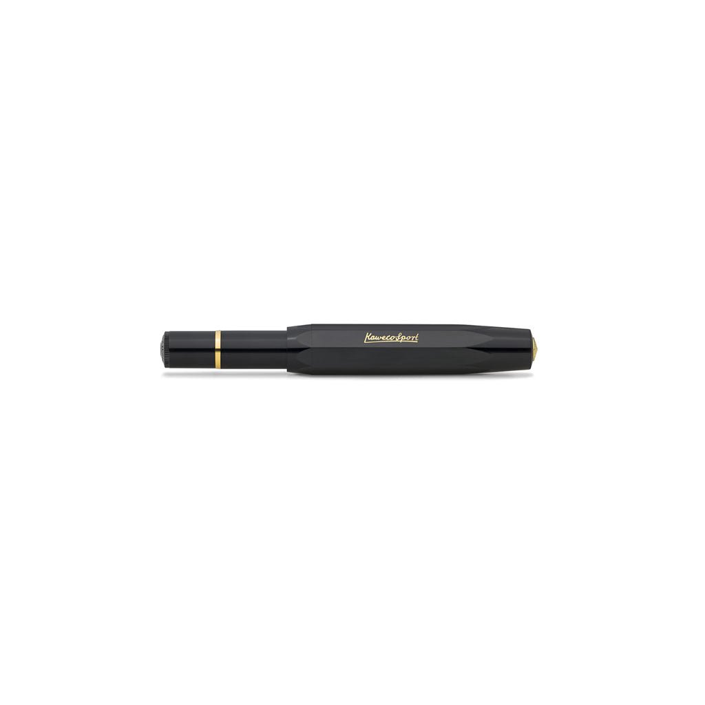 Kaweco Piston Sport Classic Fountain Pen in Black/Gold - Famous | Online Store