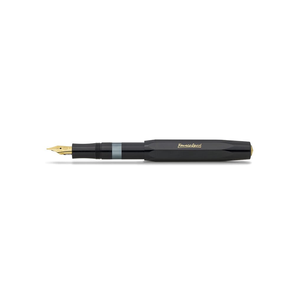 Kaweco Piston Sport Classic Fountain Pen in Black/Gold - Famous | Online Store