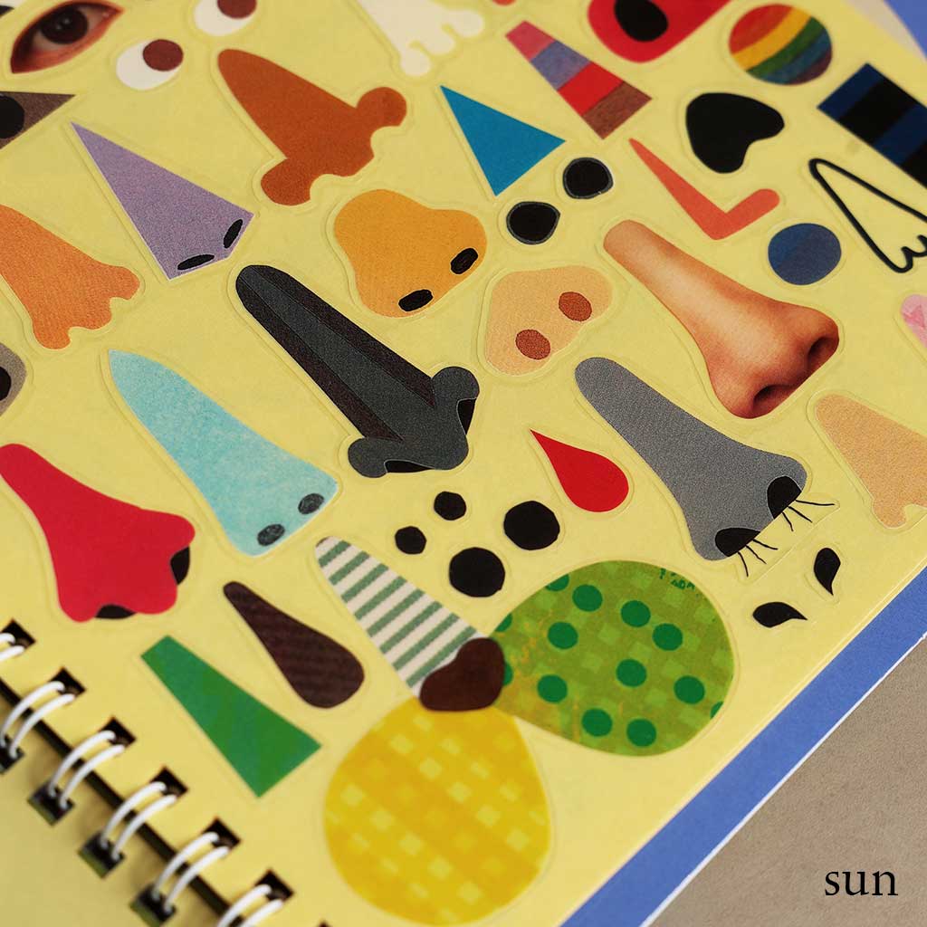 Kokuyo Make Faces Sticker Book - Famous | Online Store