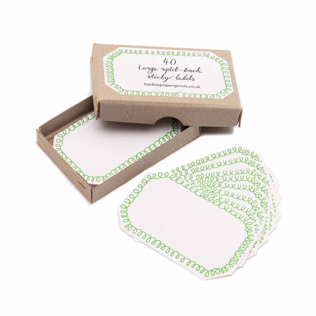 Large Loopy Green Labels - Famous | Online Store