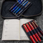 Leather Expansi-Pouch Wide 10-Slot Pen Case - Famous | Online Store