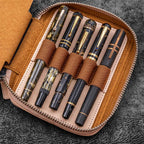 Leather Expansi-Pouch Wide 10-Slot Pen Case - Famous | Online Store