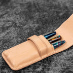 Leather Flap Pen Case for Three Pens - Famous | Online Store
