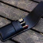 Leather Flap Pen Case for Three Pens - Famous | Online Store